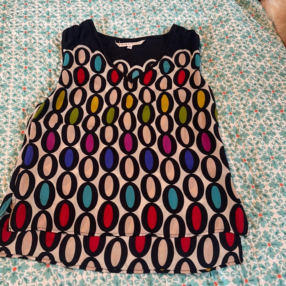 Trina Turk size small silk sleeveless blouse